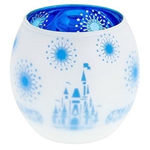 ❄️ Glass Frosted Cinderella Castle Candle Holder